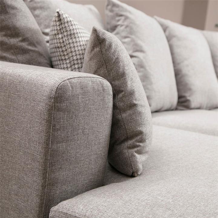 Corner sofa PWF-0512 pakoworld beige-walnut fabric 380x188x160x88cm