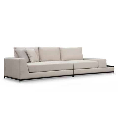 3-seater sofa PWF-0511 pakoworld fabric beige-golden 320x102x84cm