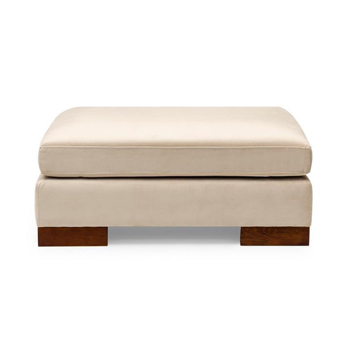 Corner sofa PWF-0506 pakoworld right corner beige-walnut fabric 313x193x80cm