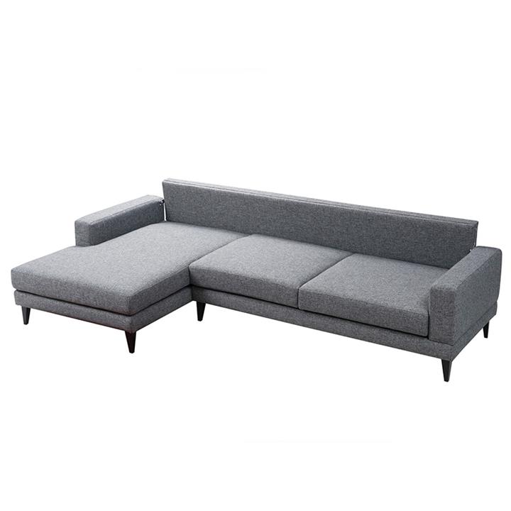Corner sofa PWF-0510 pakoworld right corner fabric anthracite-black 303x160x85cm