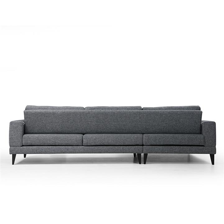 Corner sofa PWF-0510 pakoworld right corner fabric anthracite-black 303x160x85cm