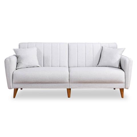 3 seater sofa-bedPWF-0178 fabric cream color 202x80x85cm