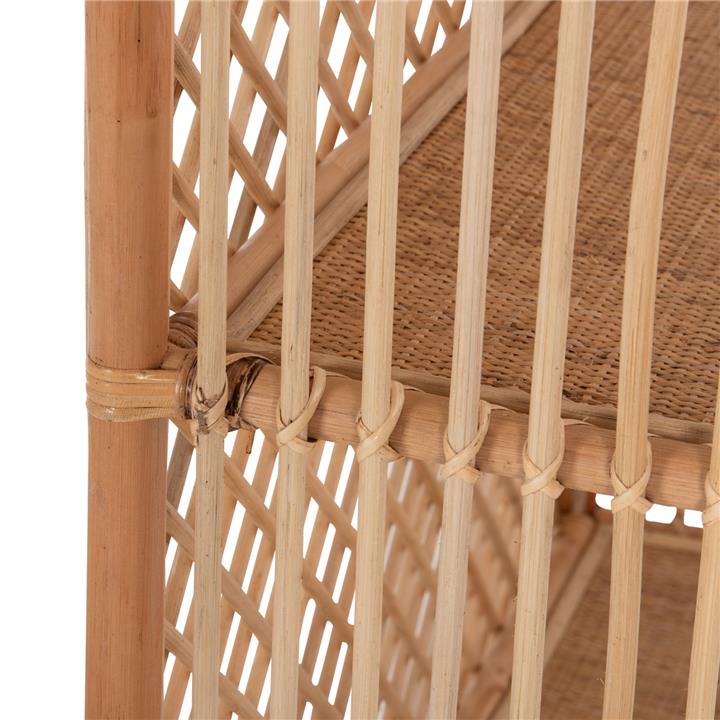 BOOKCASE HM9552 MADE OF NATURAL RATTAN IN NATURAL COLOR 80x40x182Hcm.