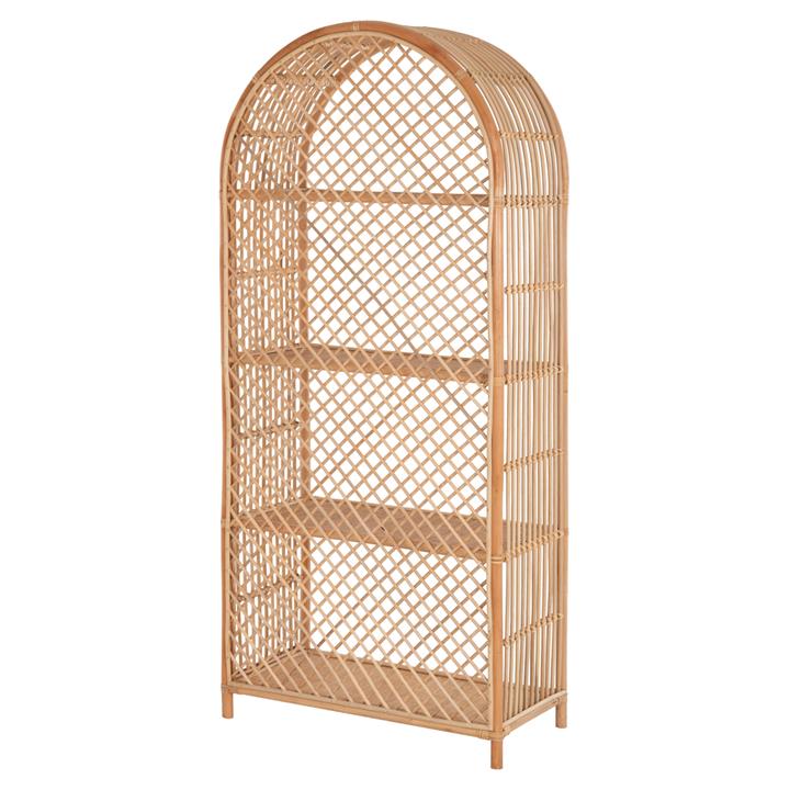 BOOKCASE HM9552 MADE OF NATURAL RATTAN IN NATURAL COLOR 80x40x182Hcm.
