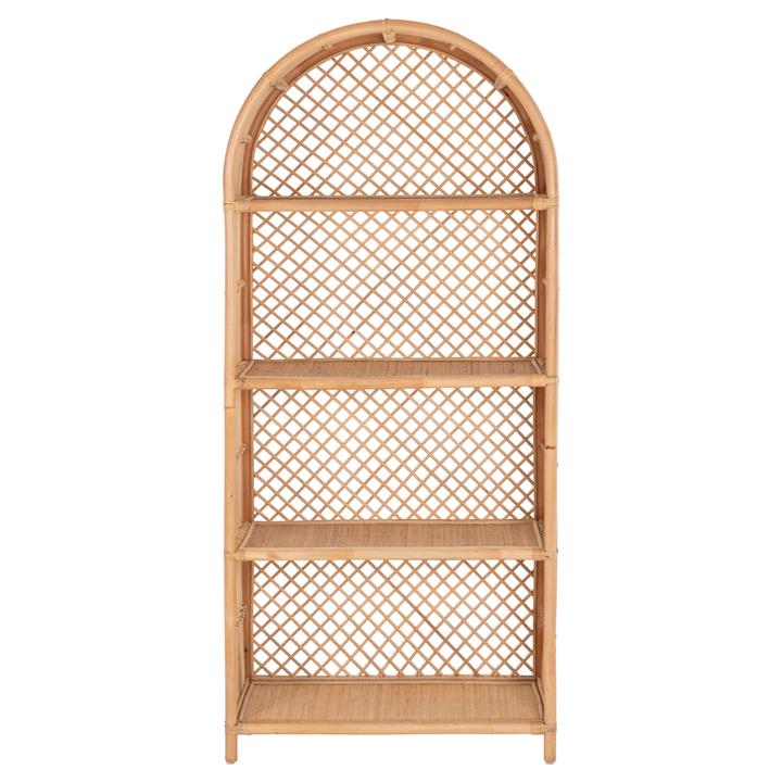 BOOKCASE HM9552 MADE OF NATURAL RATTAN IN NATURAL COLOR 80x40x182Hcm.
