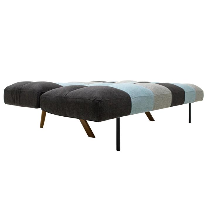 3 seater sofa-bed Freddo pakoworld fabric multicolored 182x81x84 cm