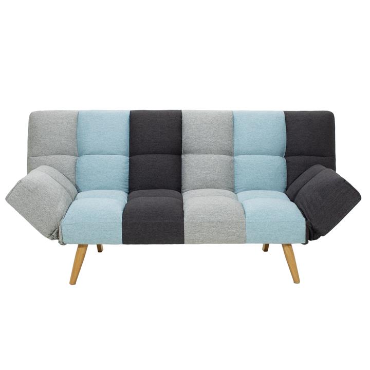 3 seater sofa-bed Freddo pakoworld fabric multicolored 182x81x84 cm