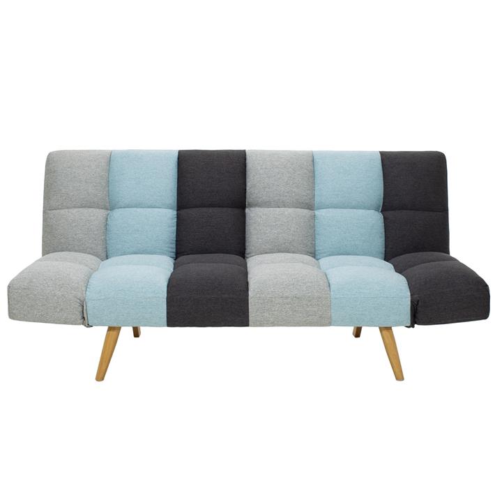3 seater sofa-bed Freddo pakoworld fabric multicolored 182x81x84 cm
