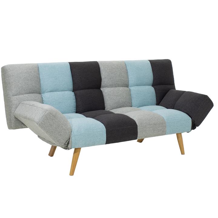 3 seater sofa-bed Freddo pakoworld fabric multicolored 182x81x84 cm