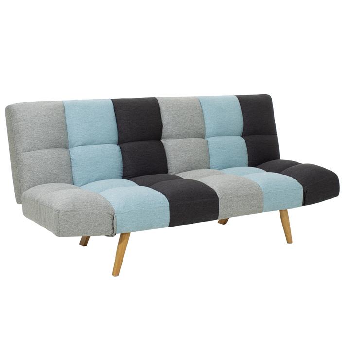 3 seater sofa-bed Freddo pakoworld fabric multicolored 182x81x84 cm
