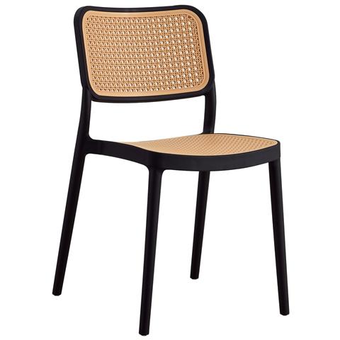 CHAIR POLYPROPYLENE HM5934.02 BLACK AND BEIGE 41x49x102Hcm.