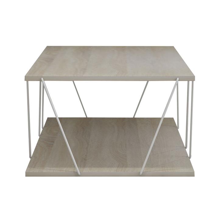 COFFEE TABLE TARS HM8927.14 SONOMA MELAMINE-WHITE METAL RODS 120Χ50Χ30Hcm.