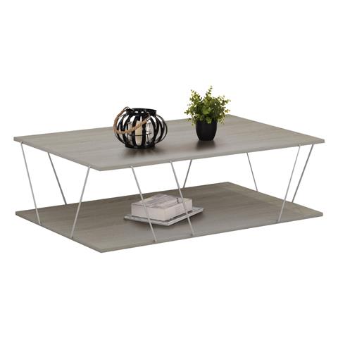 COFFEE TABLE TARS HM8927.14 SONOMA MELAMINE-WHITE METAL RODS 120Χ50Χ30Hcm.
