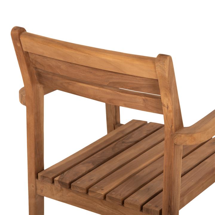 ARMCHAIR HM9534 TEAK WOOD IN NATURAL COLOR STACKABLE 60x54x87Hcm.