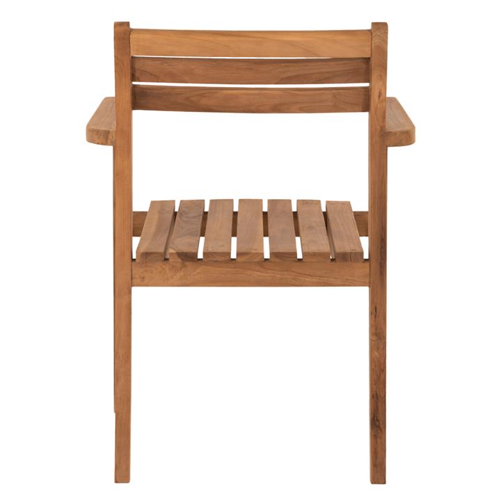 ARMCHAIR HM9534 TEAK WOOD IN NATURAL COLOR STACKABLE 60x54x87Hcm.