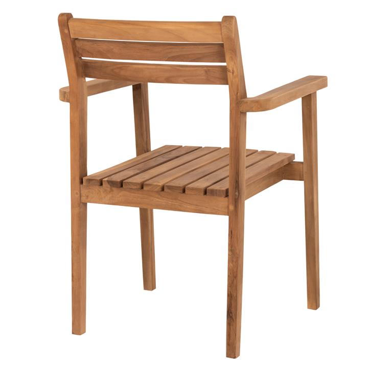 ARMCHAIR HM9534 TEAK WOOD IN NATURAL COLOR STACKABLE 60x54x87Hcm.