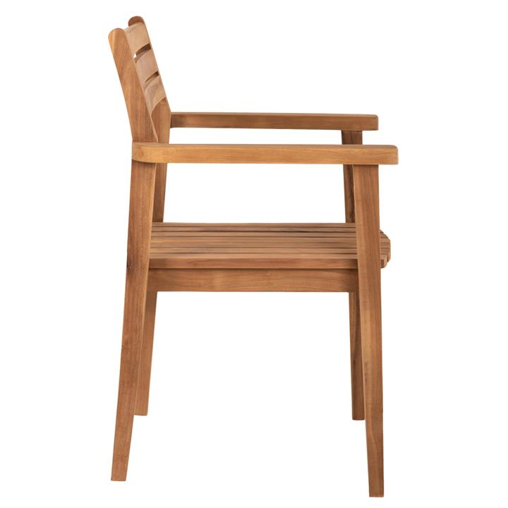 ARMCHAIR HM9534 TEAK WOOD IN NATURAL COLOR STACKABLE 60x54x87Hcm.