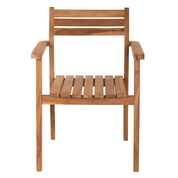 ARMCHAIR HM9534 TEAK WOOD IN NATURAL COLOR STACKABLE 60x54x87Hcm.
