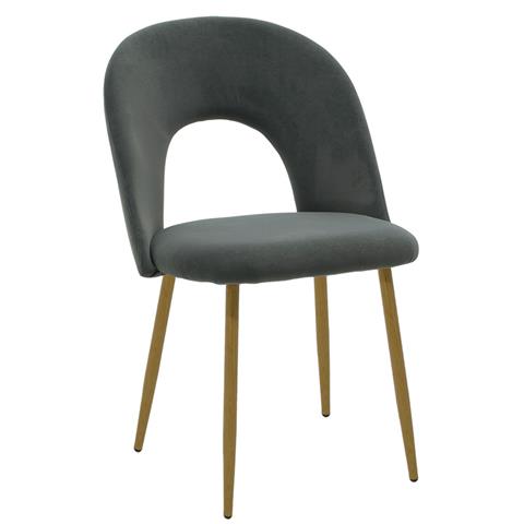 Chair Jonah pakoworld velvet dark greynatural legs