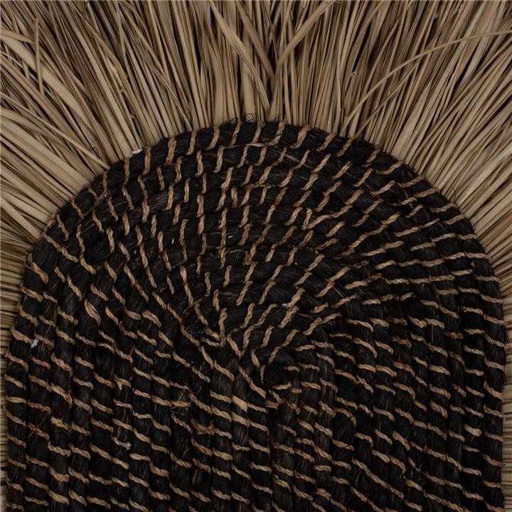 WALL DECOR OVAL MADE OF GRASS AND ABACA FIBERS IN NATURAL COLOR 60x5x90Hcm.HM7795