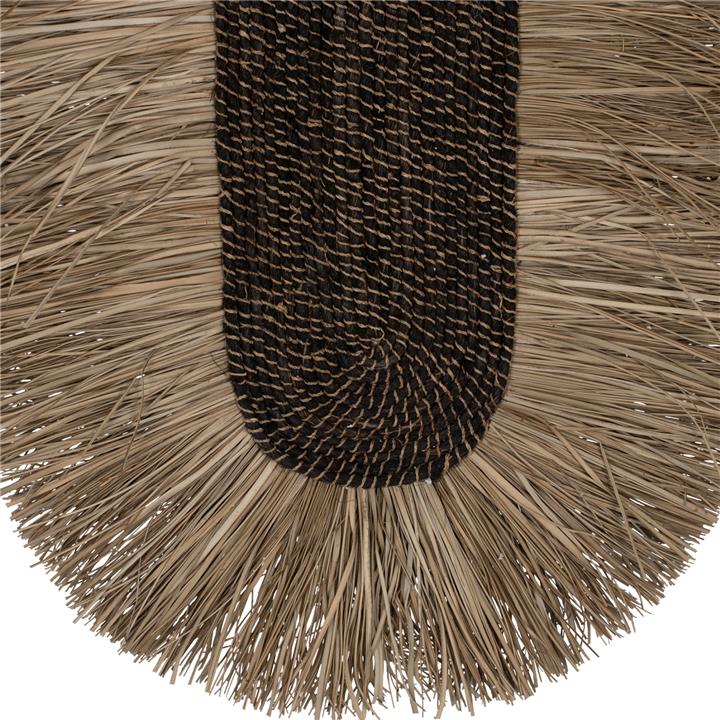 WALL DECOR OVAL MADE OF GRASS AND ABACA FIBERS IN NATURAL COLOR 60x5x90Hcm.HM7795