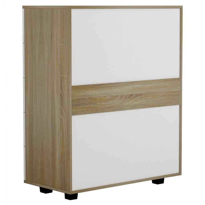 MELAMINE DRESSER WITH 5 DRAWERS SONAMA-GRAY HM8995.04 80Χ40Χ100 cm.