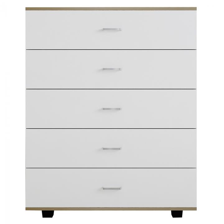 MELAMINE DRESSER WITH 5 DRAWERS SONAMA-GRAY HM8995.04 80Χ40Χ100 cm.