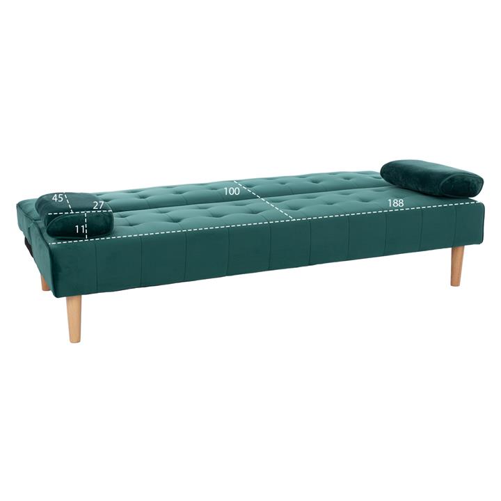 WANDA SOFA BED HM3149.13 WITH GREEN VELVET 188X83X83Y cm.