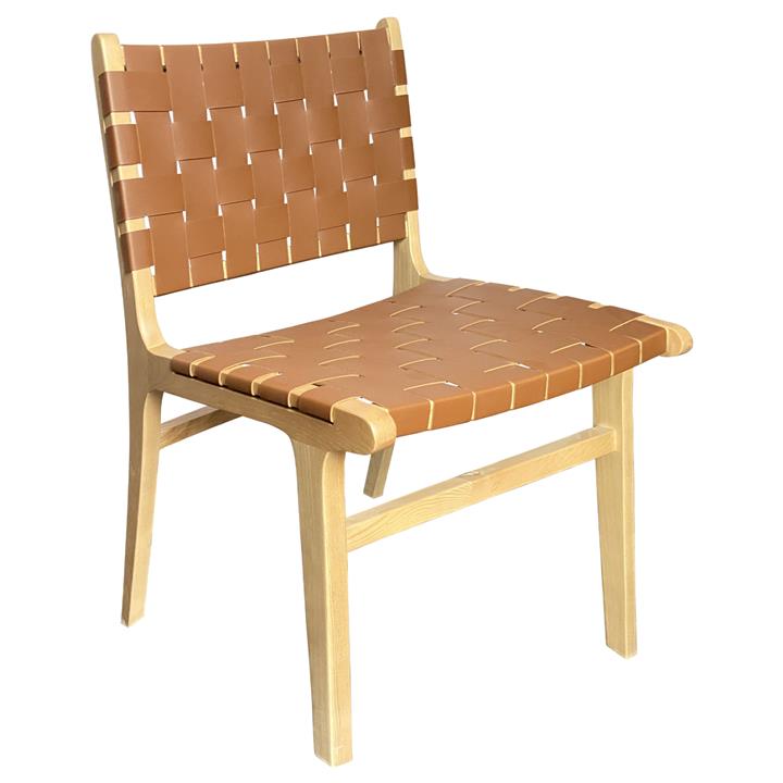 CHAIR TOON WOOD PU LEATHER BROWN 49x59x86Hcm.HM9327.01
