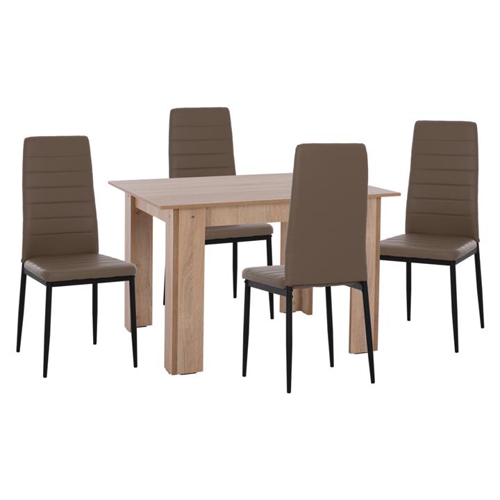 DINING SET 5PCS HM11908 TABLE 110x80cm. & 4 