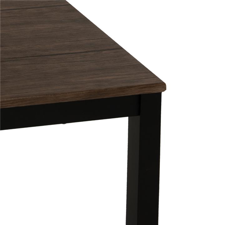 DINING TABLE GOOSE HM9532 WALNUT MDF-BLACK METAL LEGS 120X70Χ75Hcm.