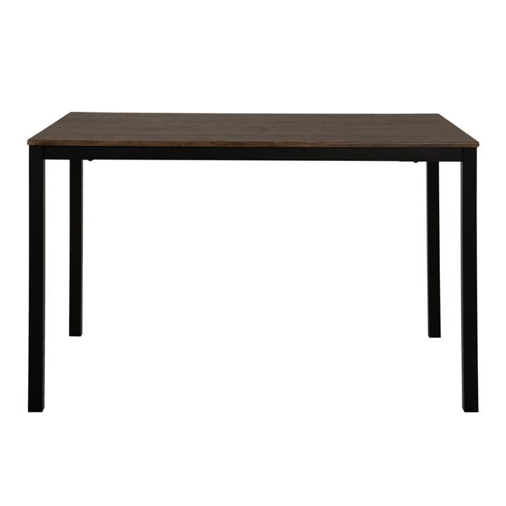 DINING TABLE GOOSE HM9532 WALNUT MDF-BLACK METAL LEGS 120X70Χ75Hcm.