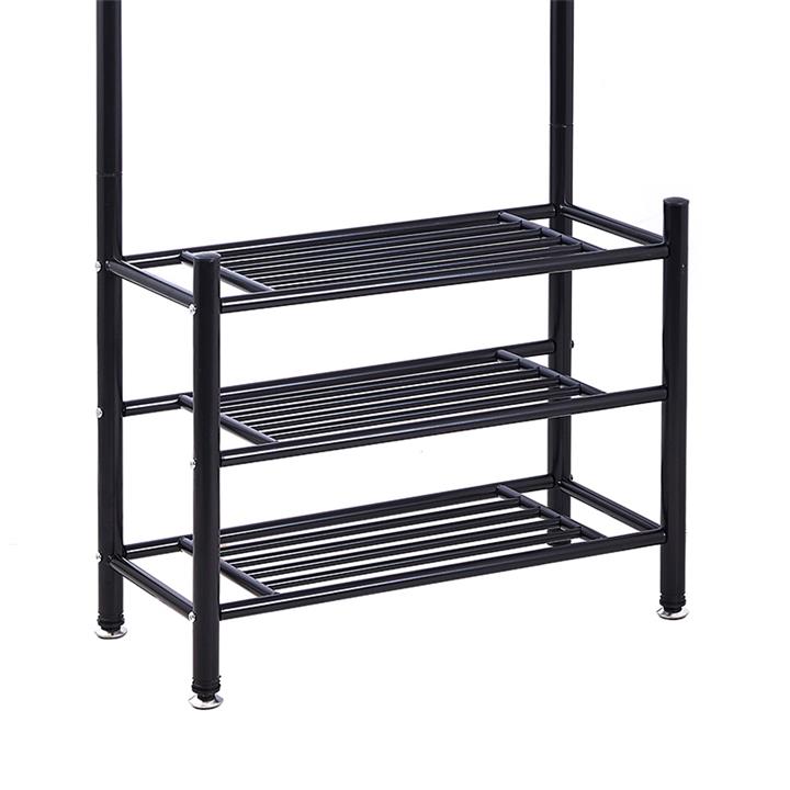 Entrance unit Federica pakoworld metal black 65x28x187cm