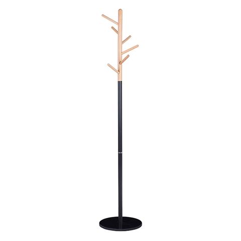 Coat Stand Marianna pakoworld metal black-natural D37x169cm