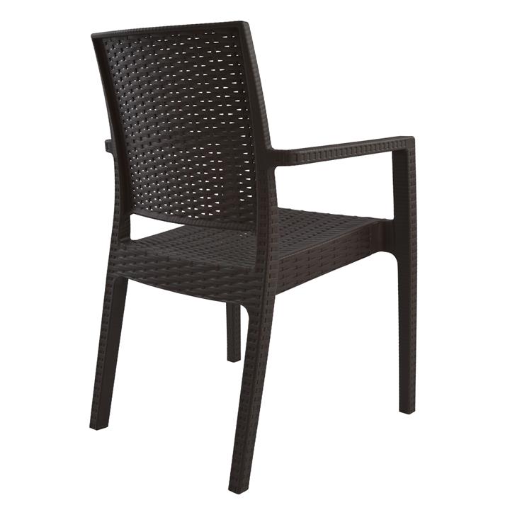Chair with arms Polypropylene Dark Grey HM5134.01 57x55,5x89 cm
