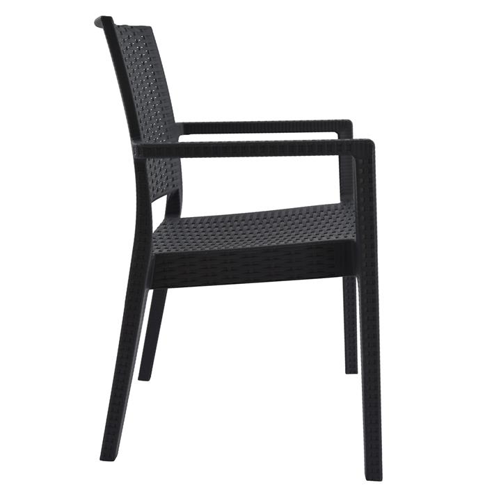 Chair with arms Polypropylene Dark Grey HM5134.01 57x55,5x89 cm