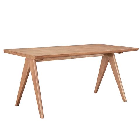 Dining table Winslow pakoworld rubberwood light walnut 160x85x75cm