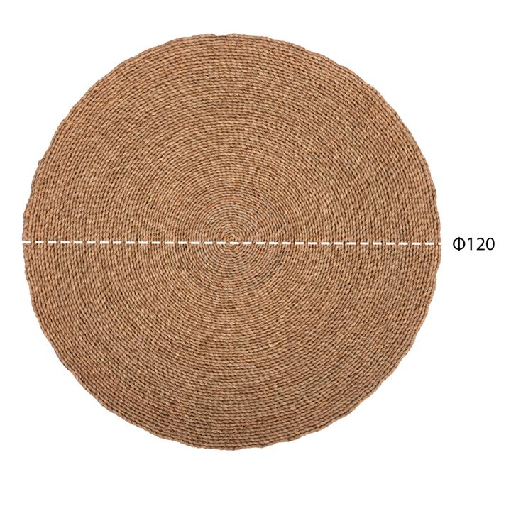 ROUND RUG CRATER HM7848 MENDONG GRASS IN NATURAL COLOR Φ120cm.