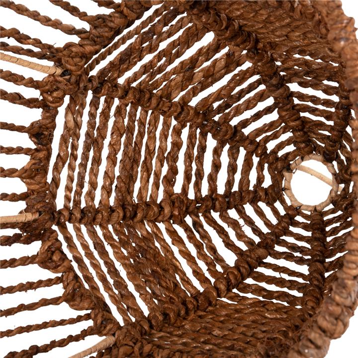 CEILING PENDANT LAMP HM7858 DRIED BANANA TREE FIBERS IN BROWN COLOR Φ41x41-136Hcm.