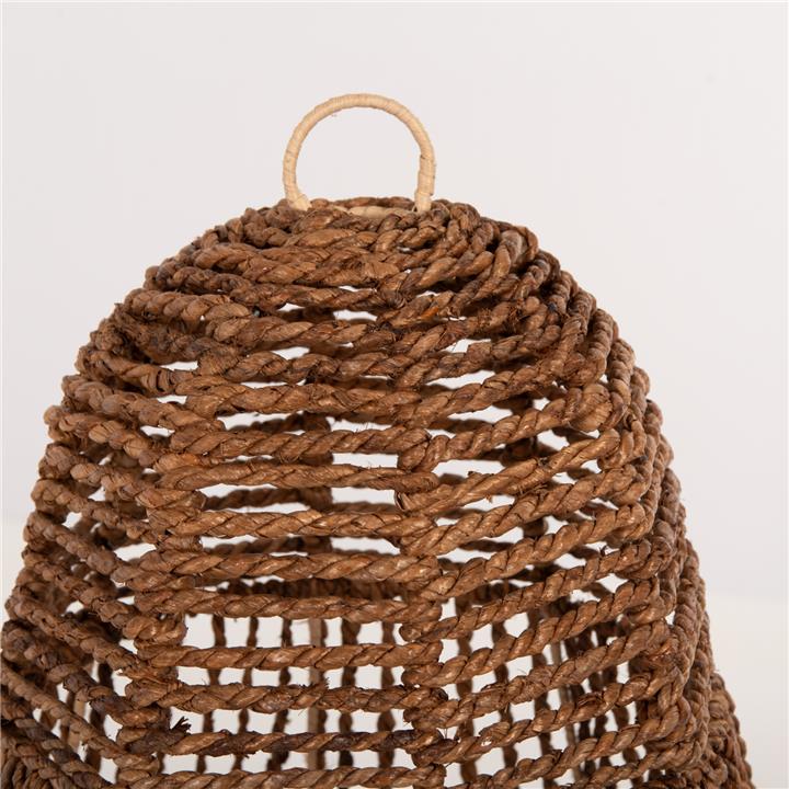 CEILING PENDANT LAMP HM7858 DRIED BANANA TREE FIBERS IN BROWN COLOR Φ41x41-136Hcm.