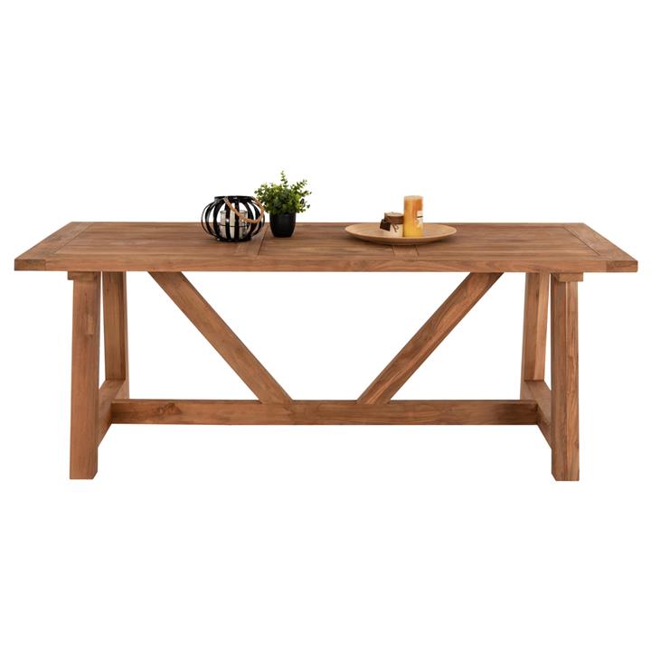 DINING TABLE HM7922 RECYCLED TEAK IN NATURAL COLOR 200X100X75Hcm.