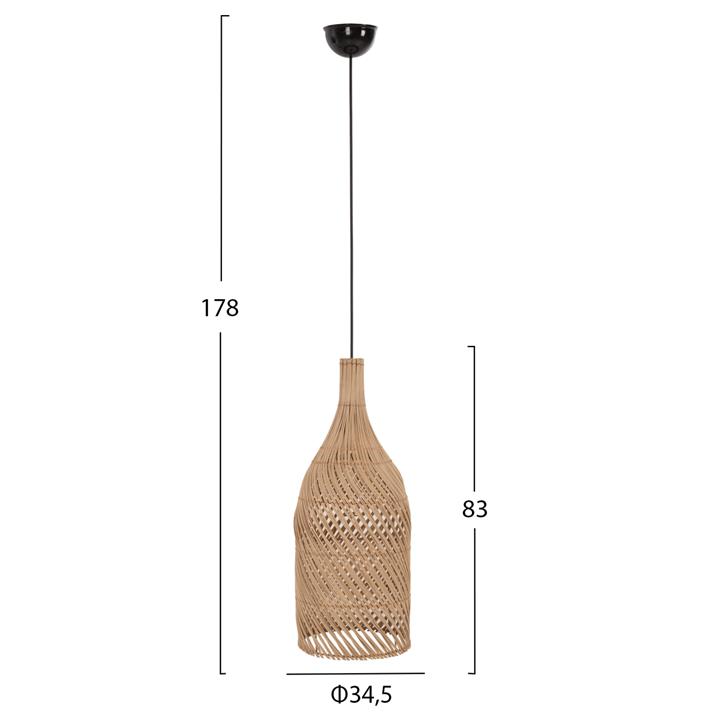 CEILING PENDANT LAMP HM7883 NATURAL RATTAN IN NATURAL COLOR Φ34,5x83Hcm.