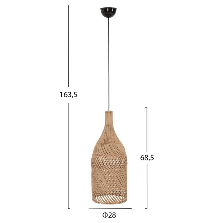 ΦΩΤΙΣΤΙΚΟ ΟΡΟΦΗΣ HM7884 ΚΡΕΜΑΣΤΟ ΑΠΟ RATTAN ΣΕ ΦΥΣΙΚΟ ΧΡΩΜΑ Φ28x68,5Yεκ.