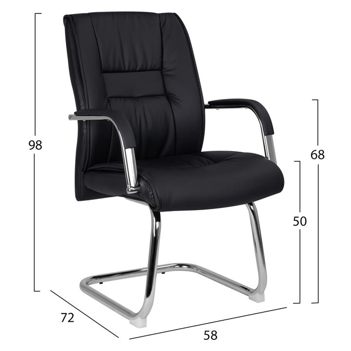 Conference chair HM1107.01 Black color 58x72x98cm