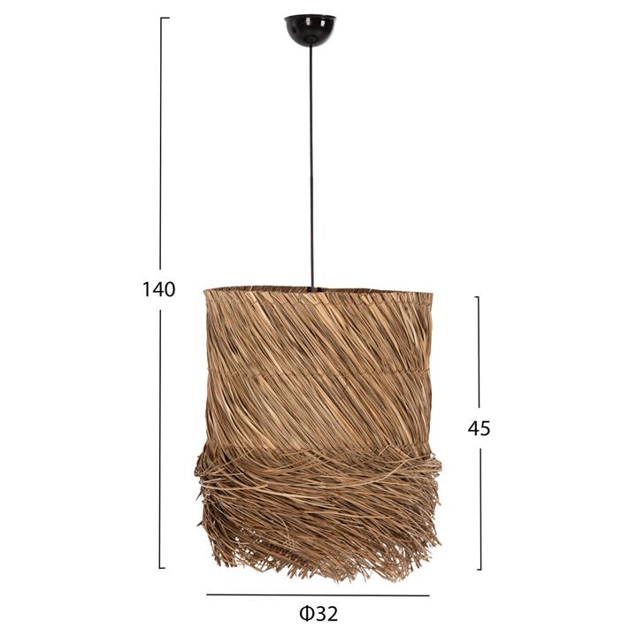 CEILING PENDANT LAMP HM7821 SEAGRASS IN NATURAL COLOR Φ32x45-140Hcm.