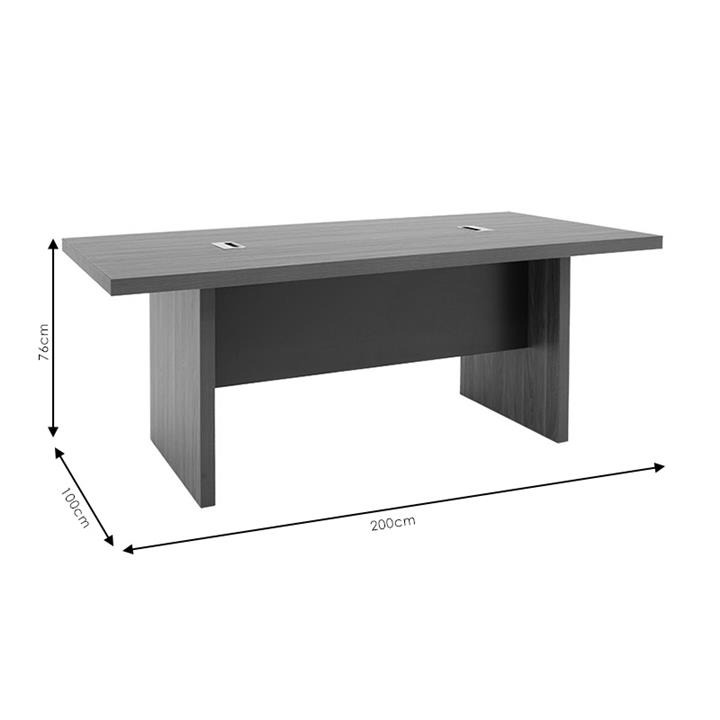 Τραπέζι συμβουλίου Oscar pakoworld καρυδί-ανθρακί 200x100x76εκ