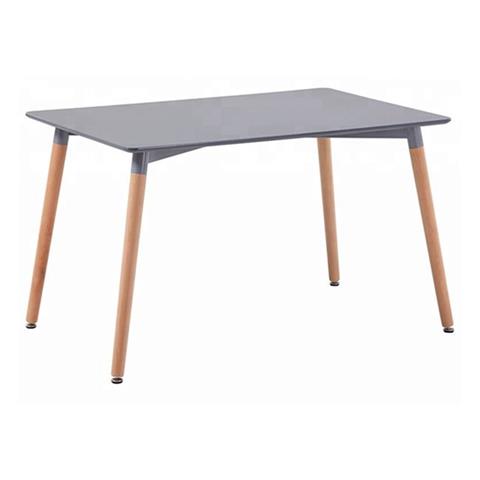 Dining Table Minimal HM008.10, legs BEECH, Grey mdf, 120x80x73