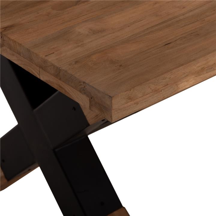 DINING TABLE HM9557 SOLID RECYCLED TEAK WOOD-LEGS WITH METAL 250x100x78Hcm.