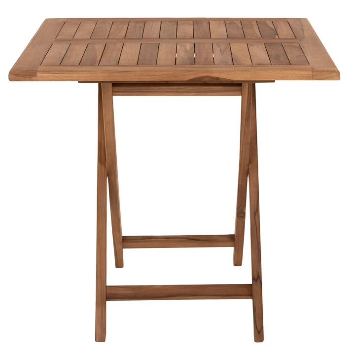 OUTDOOR SQUARE DINING TABLE KENDALL HM9544 FOLDABLE-TEAK WOOD IN NATURAL COLOR 80x80x75Hcm.