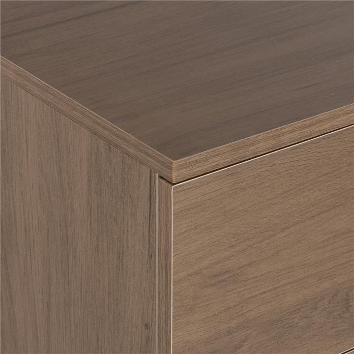 CHEST OF DRAWERS HM8995.05 5-DRAWER -MELAMINE IN WALNUT 80Χ40Χ100Hcm.